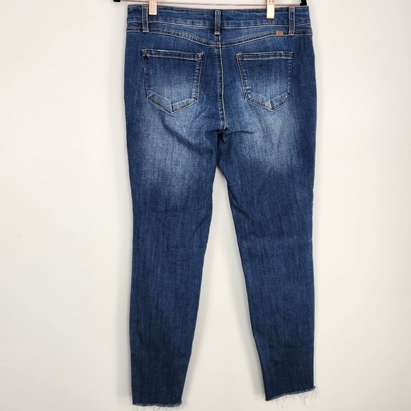 1822 Denim Women's Size 10 Raw Ankle Distressed Stretch Blue Jeans - Picture 8 of 10